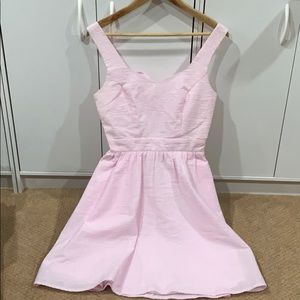 Pink seersucker dress